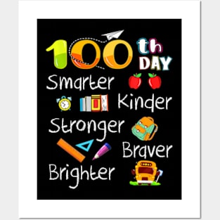 Happy 100Th Day Of School 100 Days Smarter Posters and Art